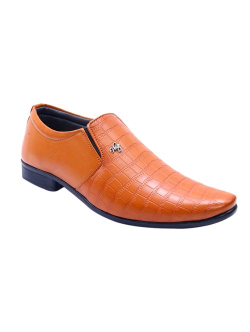 tan leatherette formal slip on - 14790589 - Very Small Image - 1