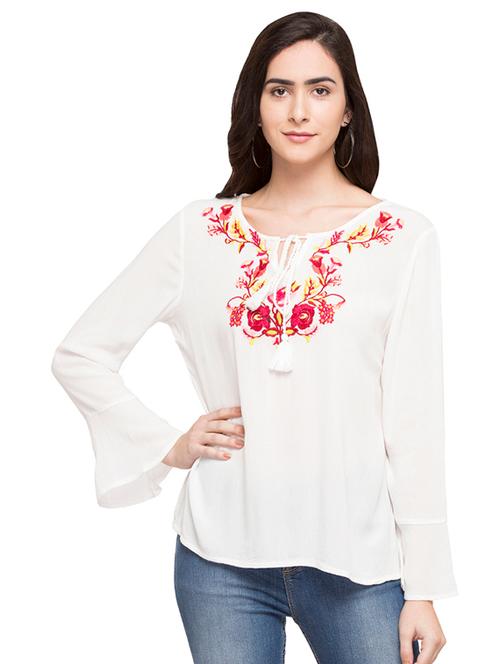 white embroidered top - 14791809 - Very Small Image - 1