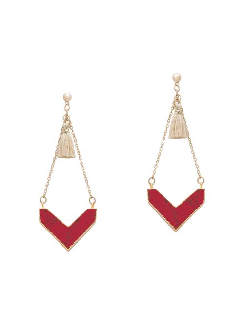 green metal drop earrings - 14792291 - Very Small Image - 1