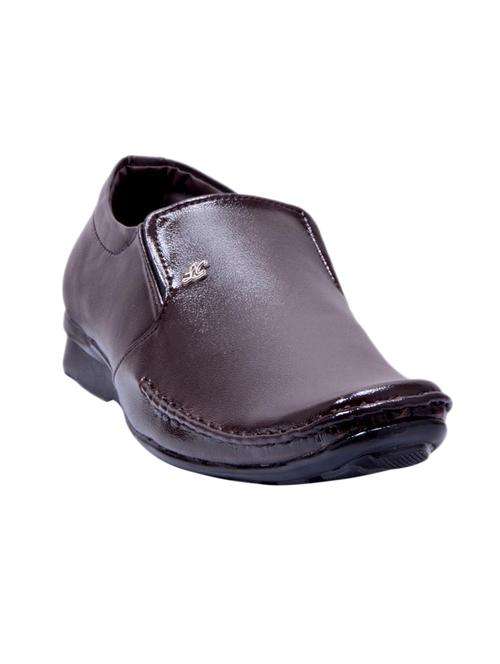 brown leatherette formal slip on - 14792532 - Very Small Image - 1