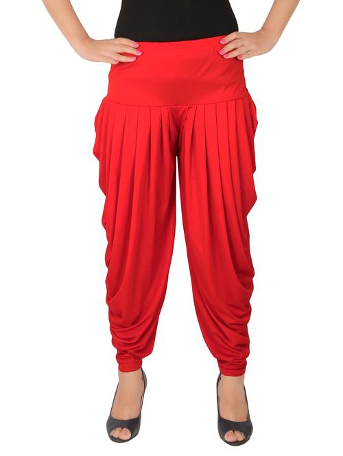 red lycra dhoti salwar salwars - 14794804 - Very Small Image - 1