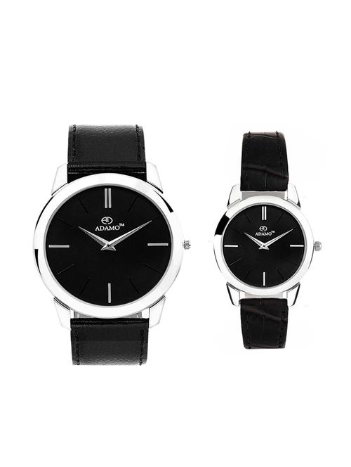 adamo analogue black dial men's and women's watch-ad6472sl02 - 14794922 - Very Small Image - 1