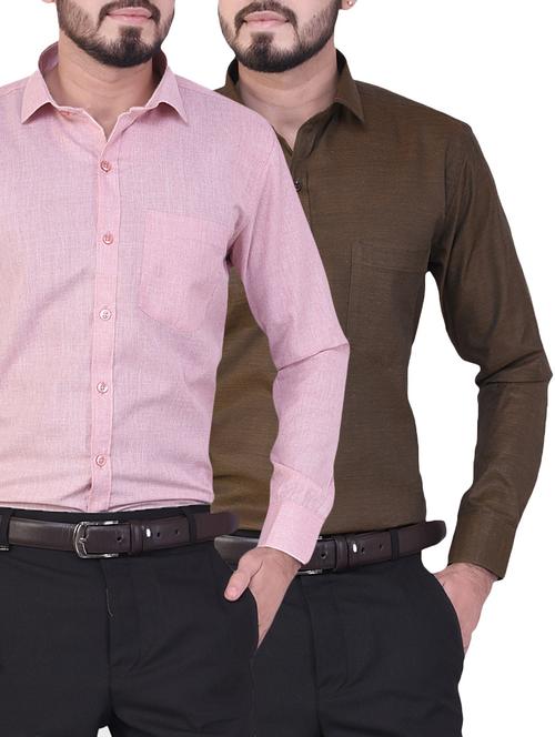 multi colored cotton formal shirt (set of 2) - 14795516 - Very Small Image - 1