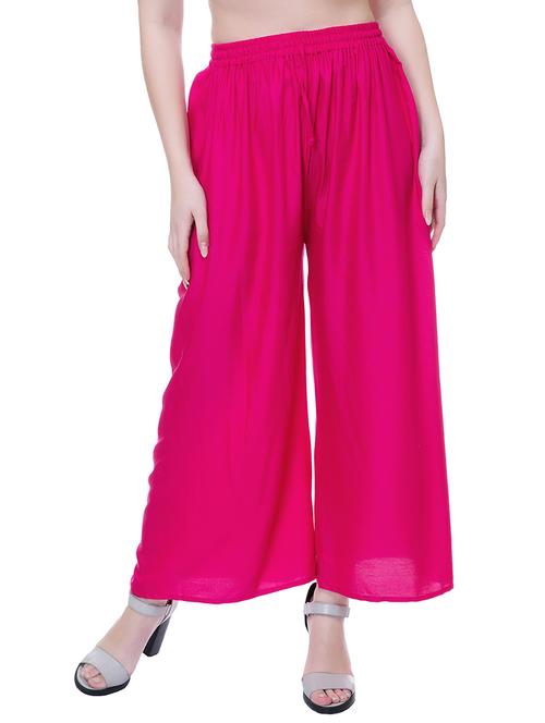 pink solid palazzo - 14795875 - Very Small Image - 1