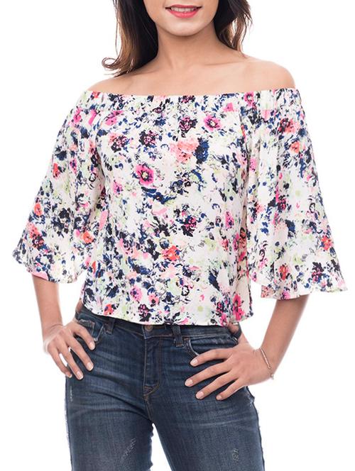 off shoulder bell sleeved top - 14796227 - Very Small Image - 1