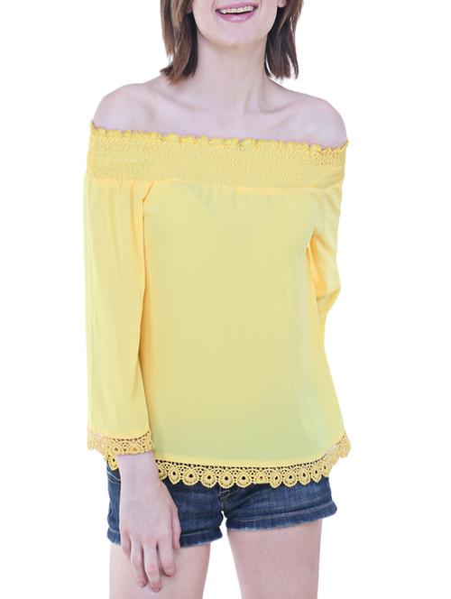 yellow off shoulder top - 14797177 - Very Small Image - 1