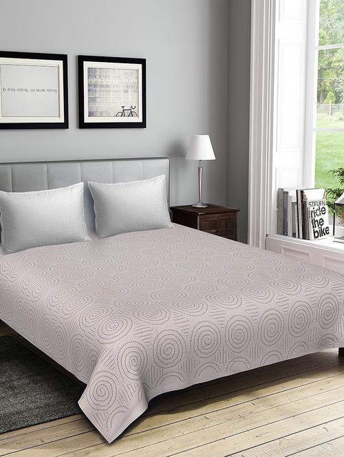 leaf/jalebi cut work cotton double bedsheet - 14798362 - Very Small Image - 1