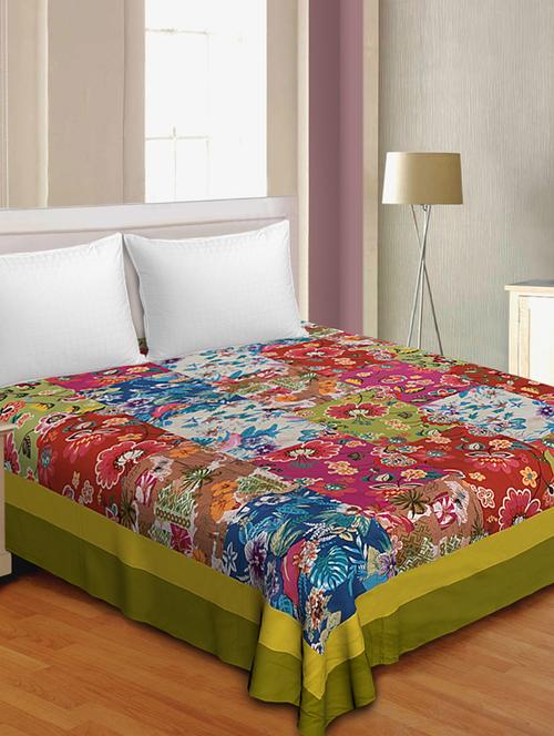 saavra multicolor cotton double bed dohar - 14798479 - Very Small Image - 1