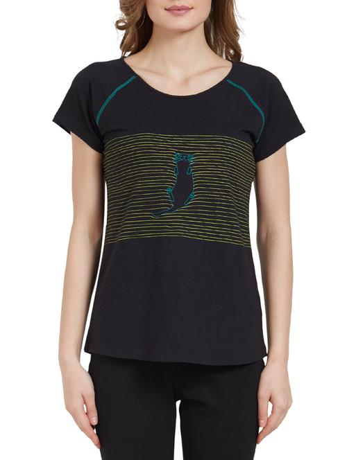 navy blue printed tee - 14800960 - Very Small Image - 1