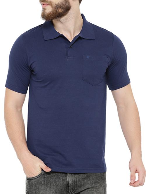 navy blue cotton pocket tee - 14801406 - Very Small Image - 1