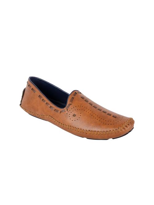 tan leatherette slip on loafer - 14805014 - Very Small Image - 1