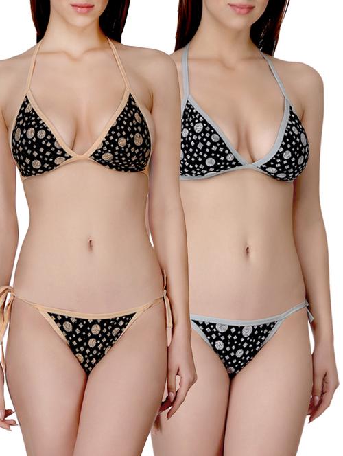 set of 2 multi colored printed bikini - 14805418 - Very Small Image - 1