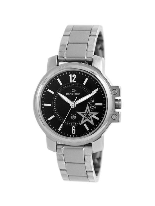 maxima black dial watch for women - 40150cmli - 14805479 - Very Small Image - 1