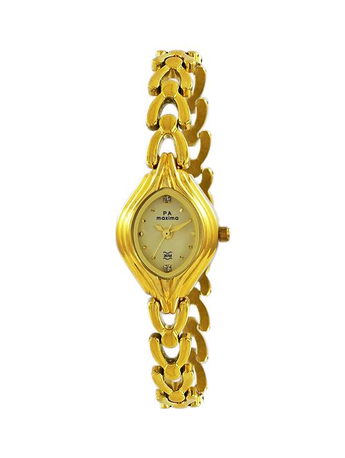 maxima gold dial watch for women - 04895bmly - 14805494 - Very Small Image - 1