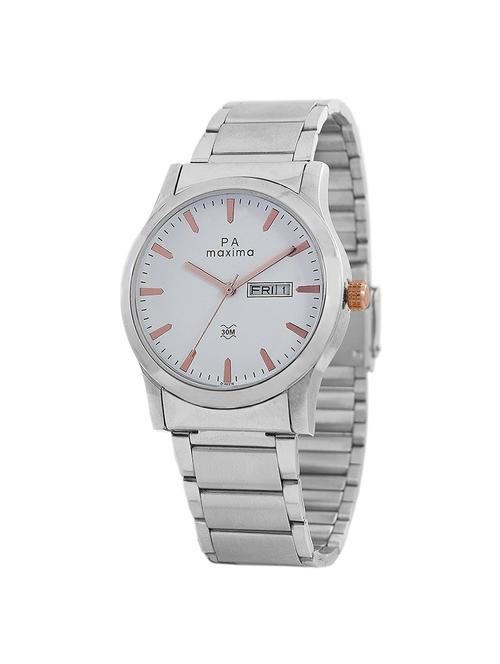 maxima silver dial watch for men - o-46910cmgi - 14805552 - Very Small Image - 1