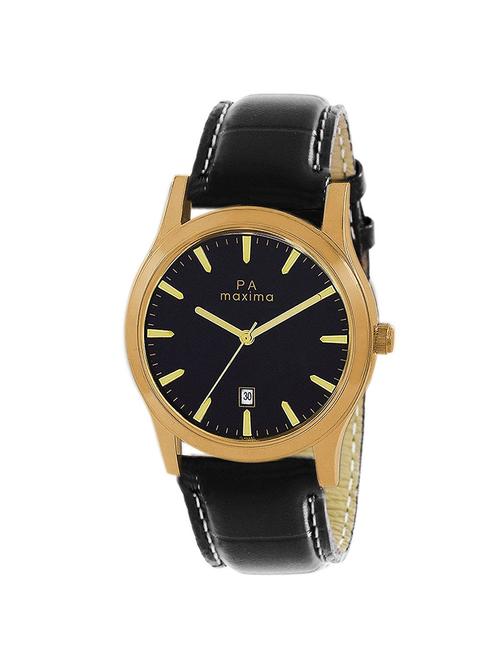 maxima black dial watch for men - o-46980lmgy - 14805604 - Very Small Image - 1