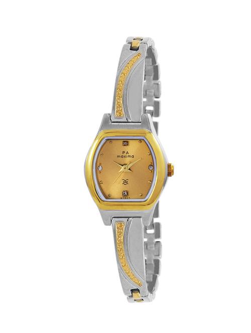 maxima gold dial watch for women - 47900bmlt - 14805723 - Very Small Image - 1
