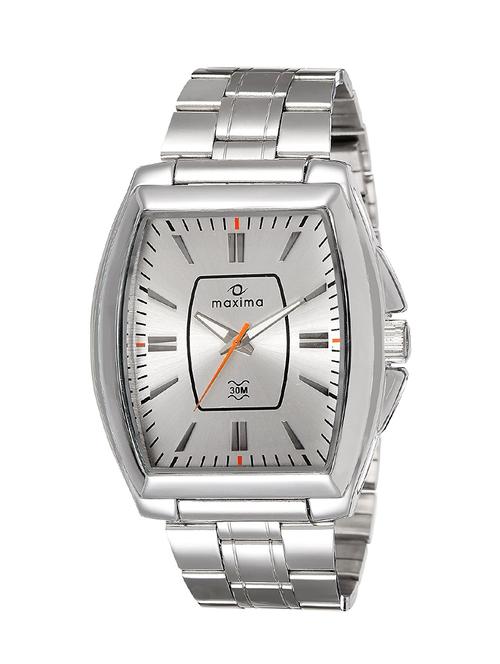 maxima silver dial watch for men - 38152cagi - 14805762 - Very Small Image - 1