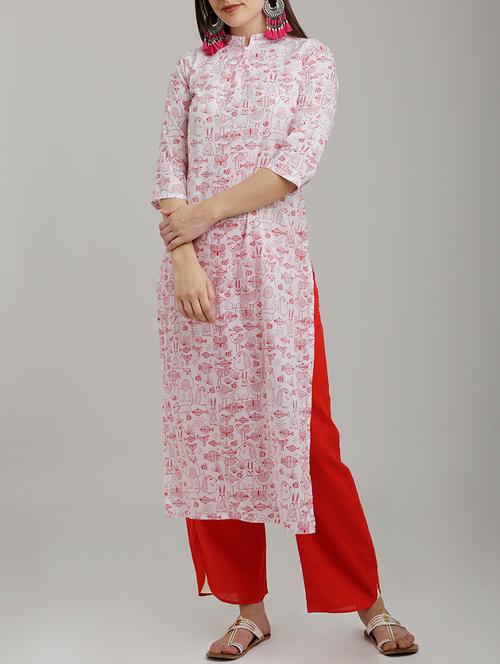 straight printed kurta - 14806402 - Very Small Image - 1