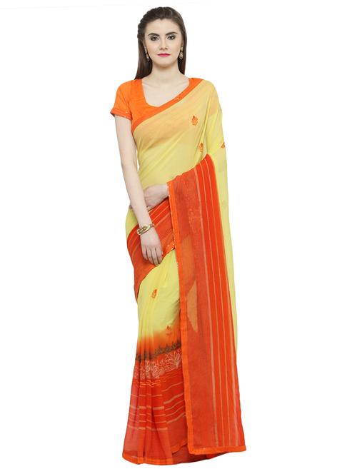 ombre embroidered saree with blouse - 14807096 - Very Small Image - 1
