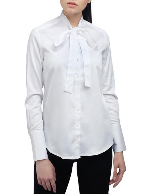 ombre lane white cotton regular shirt - 14807539 - Very Small Image - 1