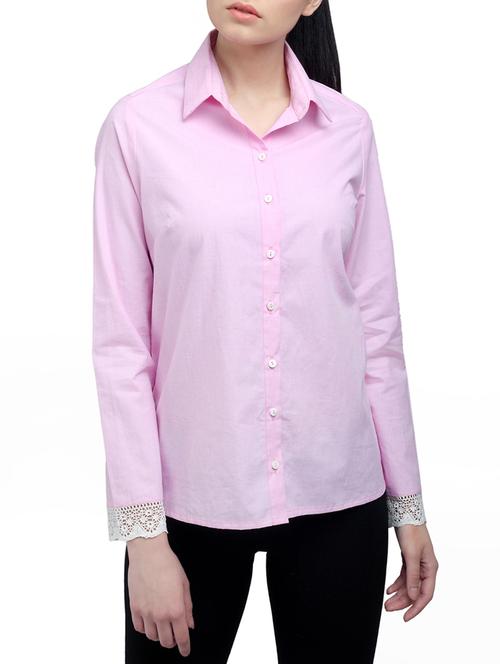 ombre lane pink cotton regular shirt - 14807541 - Very Small Image - 1