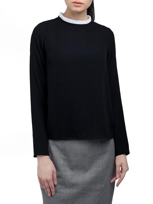 ombre lane black georgette top - 14807556 - Very Small Image - 1