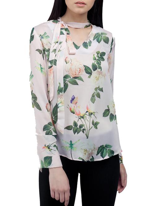 ombre lane pink silk blend regular top - 14807567 - Very Small Image - 1