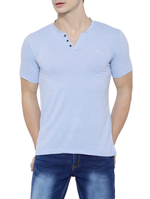 light blue cotton t-shirt - 14809938 - Very Small Image - 1