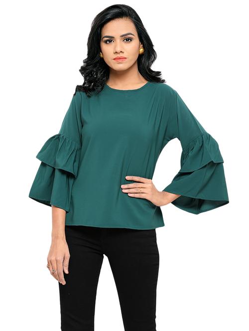 layered bell sleeve top - 14810874 - Very Small Image - 1