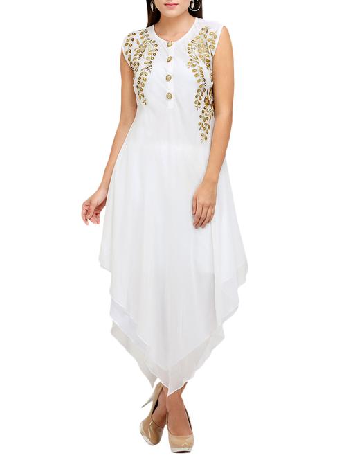 white asymmetric dress - 14813832 - Very Small Image - 1