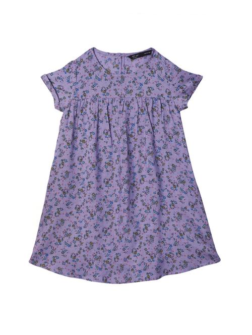 girls round neck short sleeves frock - 14814907 - Very Small Image - 1