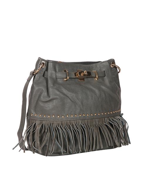 grey leatherette regular sling bag - 14815158 - Very Small Image - 1