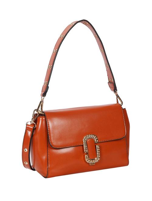 tan leatherette regular sling bag - 14815167 - Very Small Image - 1