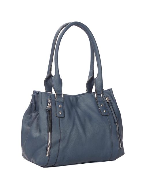 blue leatherette regular handbag - 14815219 - Very Small Image - 1