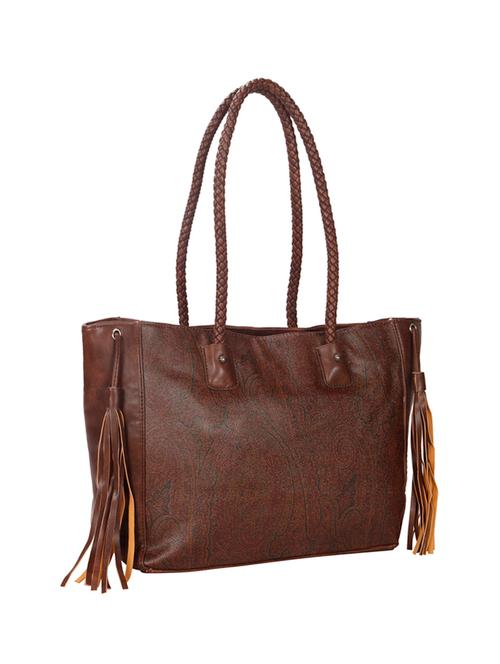 brown leatherette regular handbag - 14815225 - Very Small Image - 1