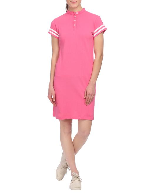 pink cotton shift dress - 14815838 - Very Small Image - 1