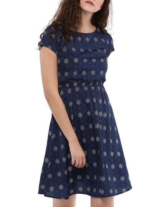 quirky print a-line dress - 14815843 - Very Small Image - 1