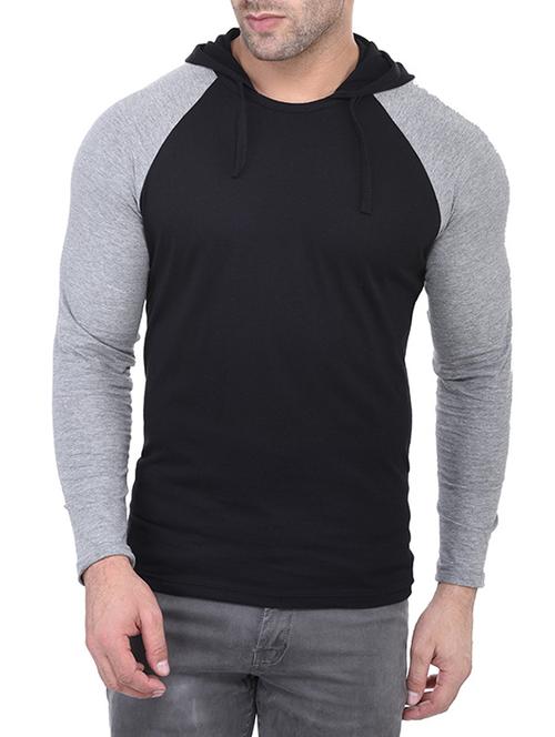 black cotton raglan tshirt - 14815973 - Very Small Image - 1