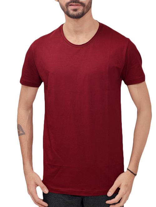 maroon cotton tshirt - 14816476 - Very Small Image - 1