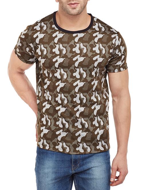 green cotton all over print tshirt - 14818445 - Very Small Image - 1