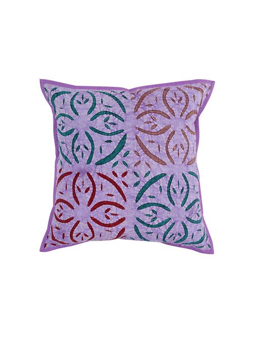 cotton flap closure applique work single cushion cover by rajrang - 14821571 - Very Small Image - 1