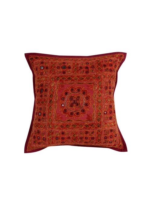cotton flap closure embroidered single cushion cover by rajrang - 14821581 - Very Small Image - 1