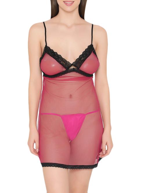 multi colored lace babydoll - 14821863 - Very Small Image - 1