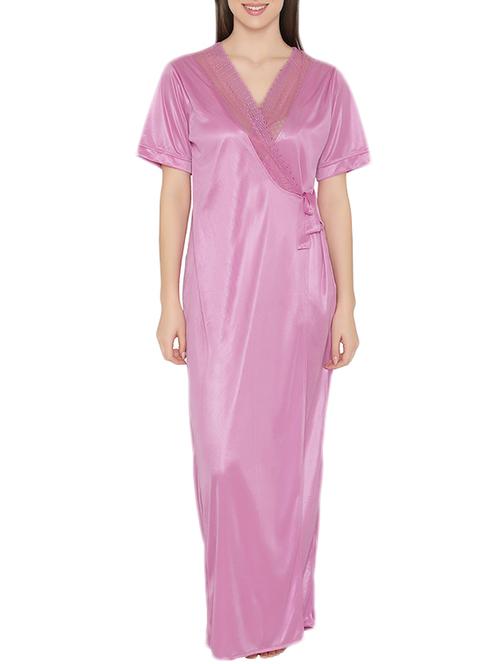 lace detail sleepwear robe - 14821910 - Very Small Image - 1