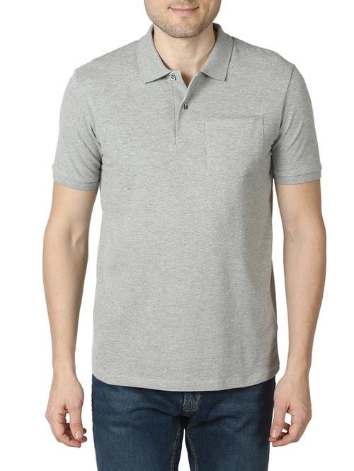 grey solid t-shirt - 14821941 - Very Small Image - 1