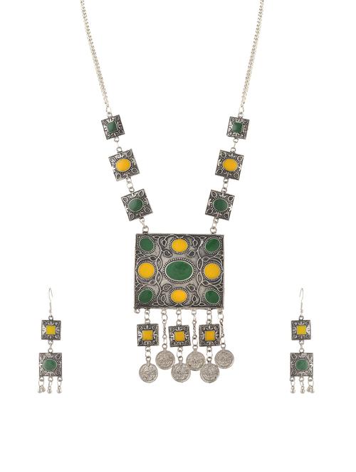 silver metal tribal necklace - 14840493 - Very Small Image - 1