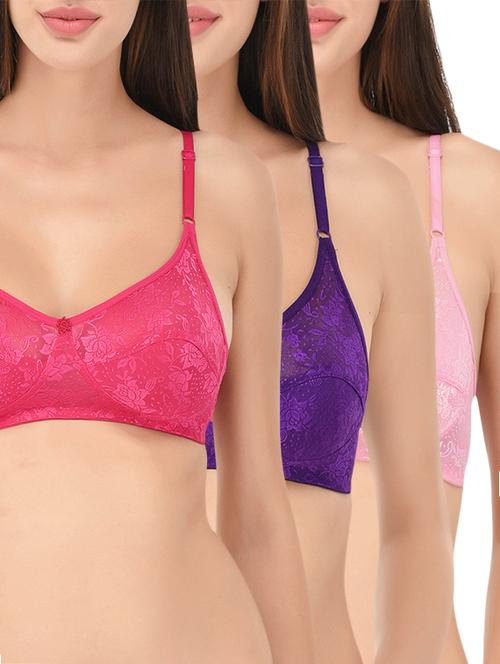 set of 3 multicolored bras - 14840779 - Very Small Image - 1