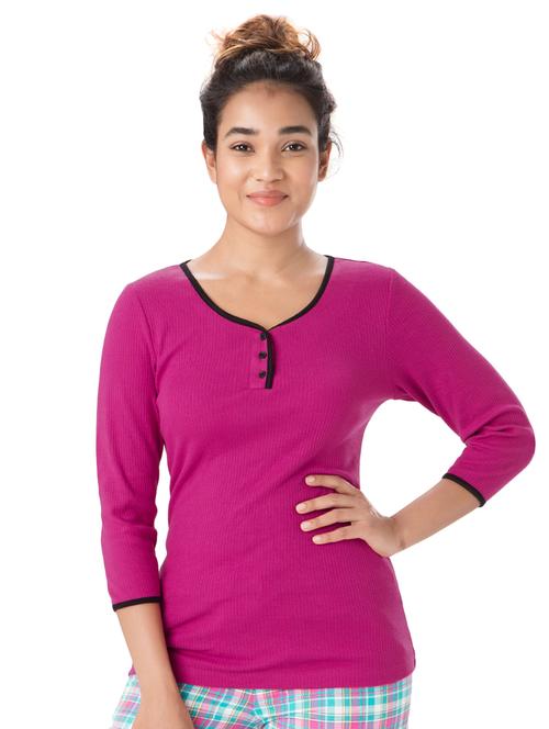 purple henley top - 14842016 - Very Small Image - 1