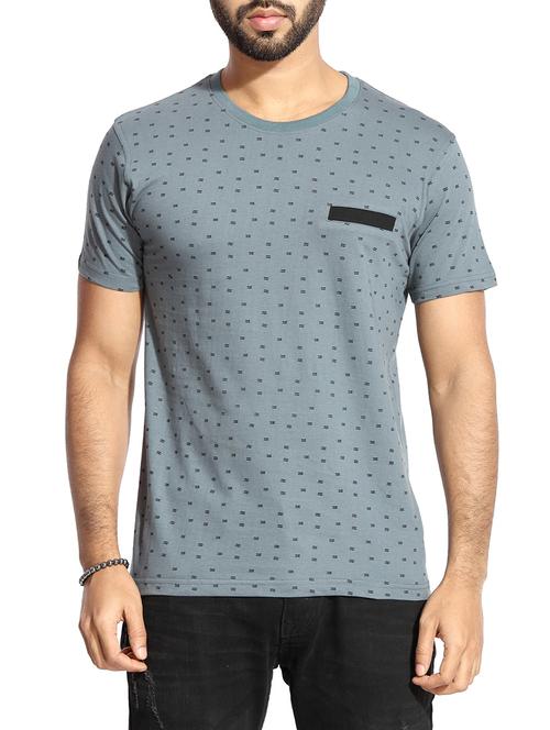 grey all over print t-shirt - 14842050 - Very Small Image - 1